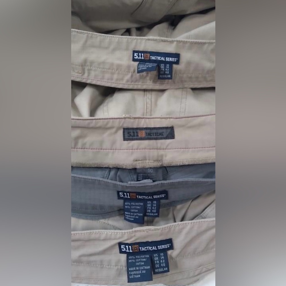 5.11 TACTICAL WOMENS 4PC PANTS AND SHORTS SIZE 10